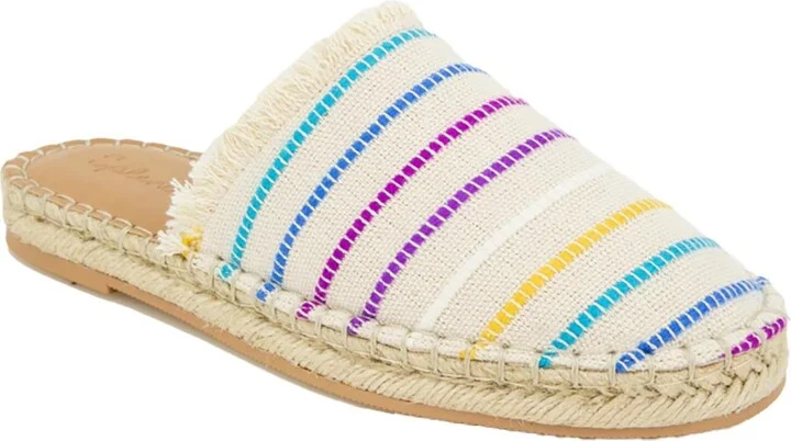 Jaycee Womens Woven Slip On Mule Sandals