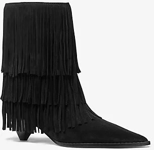 Jayla Suede Fringed Ankle Boot