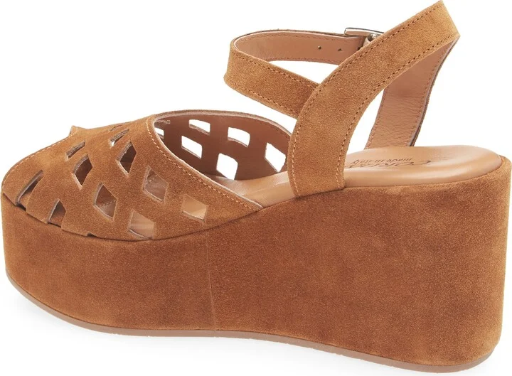 Jaymie Ankle Strap Peep Toe Platform Wedge Sandal - Image 8