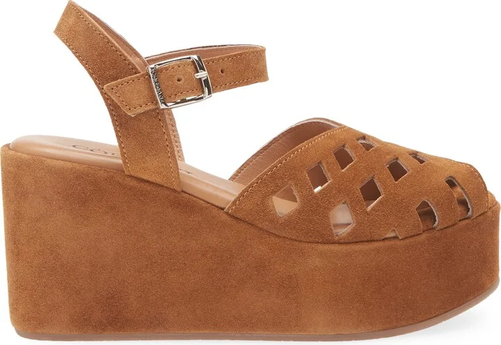 Jaymie Ankle Strap Peep Toe Platform Wedge Sandal - Image 9