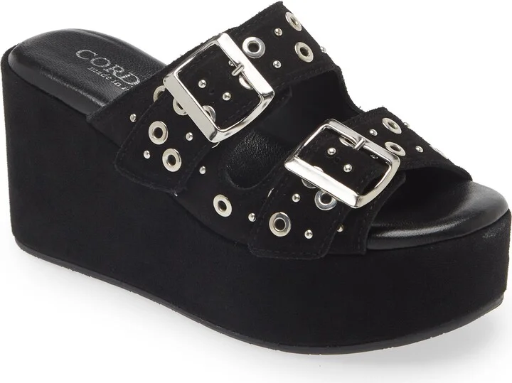 Jayne Platform Wedge Slide Sandal
