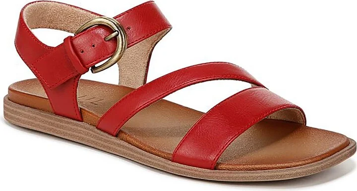 Jayvee Womens Faux Leather Square Toe Slingback Sandals
