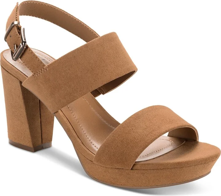 Jazminn Womens Faux Suede Ankle Strap Slingback Sandals