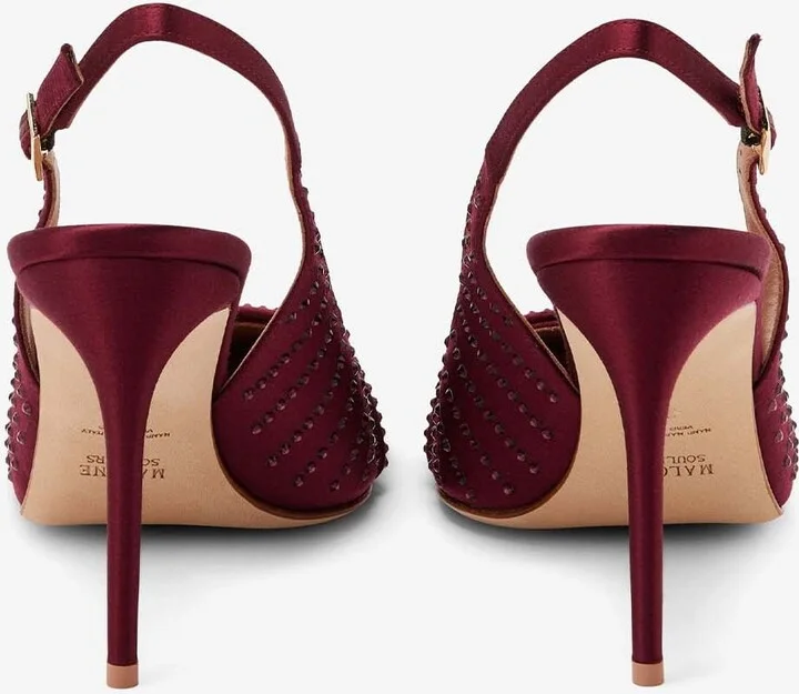 Jazz 90 Embellished Slingback Satin Pumps - Image 2