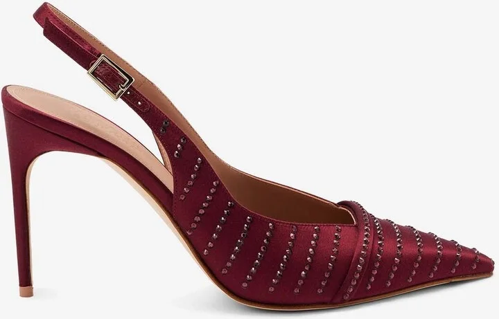 Jazz 90 Embellished Slingback Satin Pumps