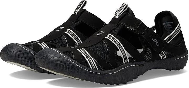 JBU Regional Water Ready Women's Shoes Black/White : 9.5 M, Synthetic/Textile