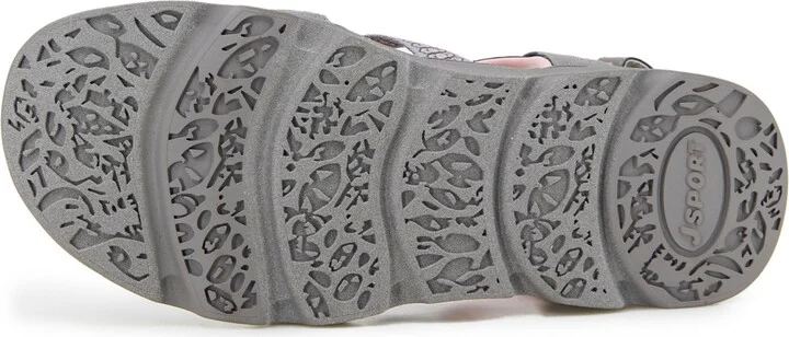 Jbu Women's Kaia Casual Flat Sandals - Gray, Pink - Image 5