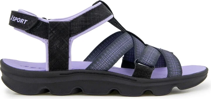 Jbu Women's Kaia Casual Flat Sandals - Gray, Pink - Image 8