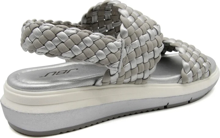 Jbu Women's Leila Wedge Sandal - Grey/Silver - Image 2