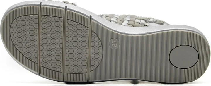Jbu Women's Leila Wedge Sandal - Grey/Silver - Image 5