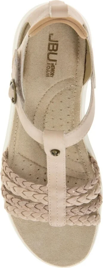 Jbu Women's Prague Round Toe Sandals - Light Tan/Champagne - Image 2