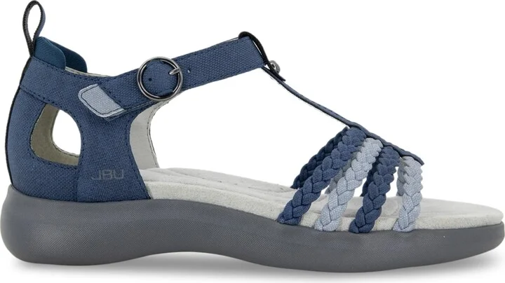 Jbu Women's Prague T-Strap Sport Sandals - Denim/stone Blue - Image 2