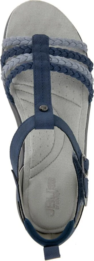 Jbu Women's Prague T-Strap Sport Sandals - Denim/stone Blue - Image 4