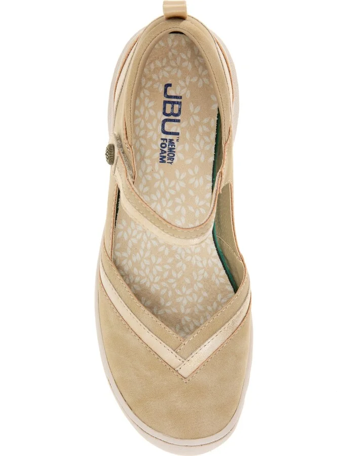 Jbu Women's Raven Round Toe Flats - Light Tan, Shimmer - Image 3