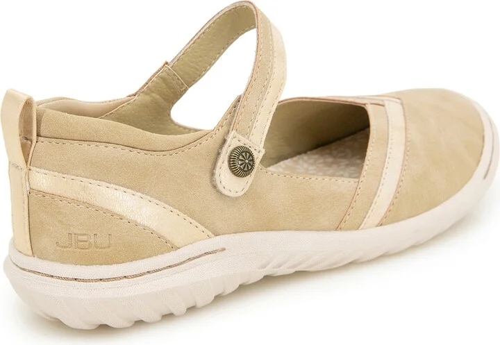Jbu Women's Raven Round Toe Flats - Light Tan, Shimmer - Image 6