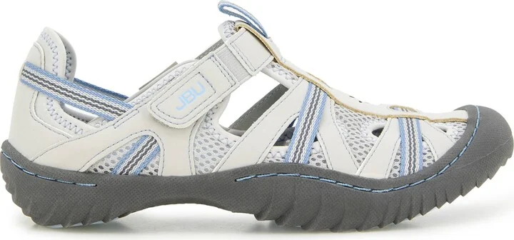 Jbu Women's Regional Water-Ready Strappy Sandal Flats - Light Grey/Stone Blue - Image 2