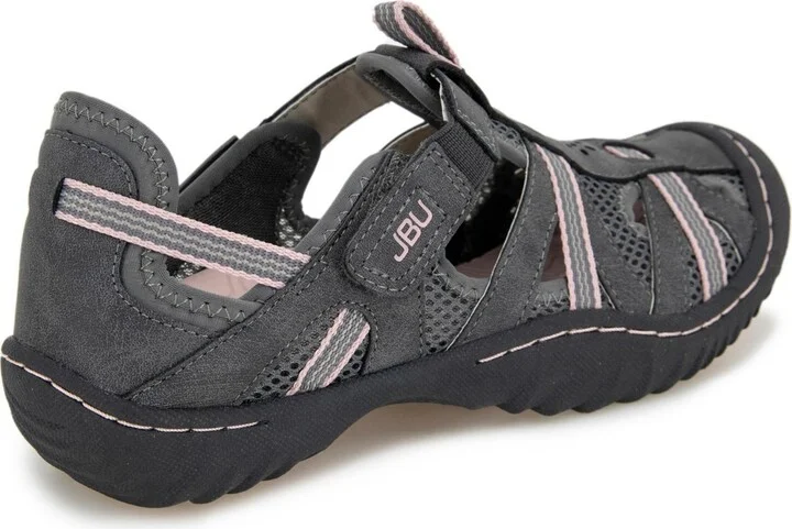 Jbu Women's Regional Water-Ready Strappy Sandal Flats - Light Grey/Stone Blue - Image 8