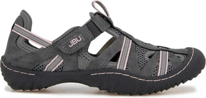 Jbu Women's Regional Water-Ready Strappy Sandal Flats - Light Grey/Stone Blue - Image 10