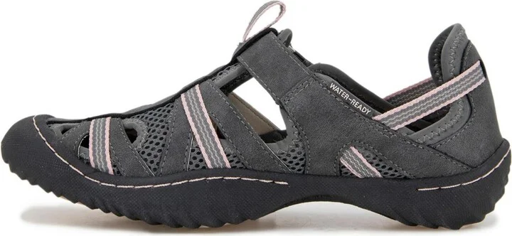 Jbu Women's Regional Water-Ready Strappy Sandal Flats - Light Grey/Stone Blue - Image 11