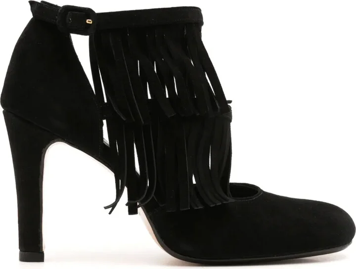 Jean 75mm fringed pumps