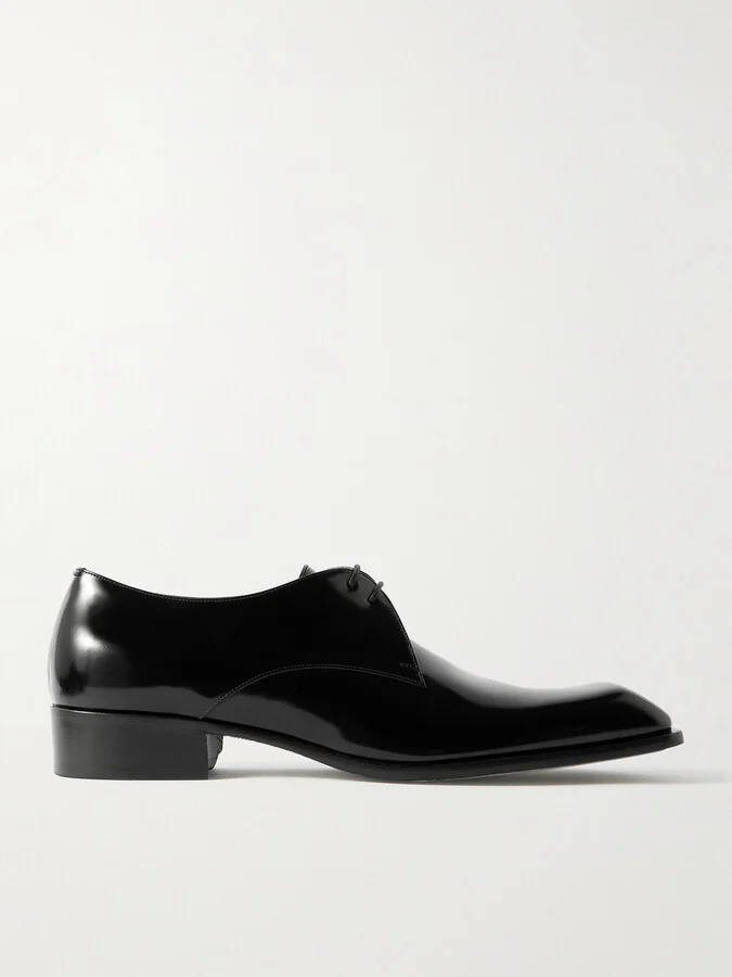 Jean Polished-Leather Derby Shoes