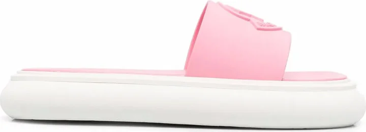 Jeanne logo-embossed slides