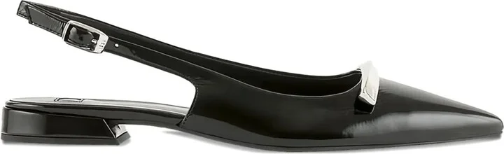 Jeanne pointed-toe slingback pumps