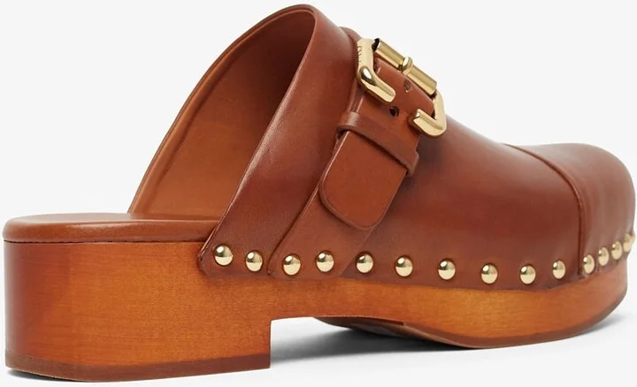 Jeannette brown leather clogs - Image 3