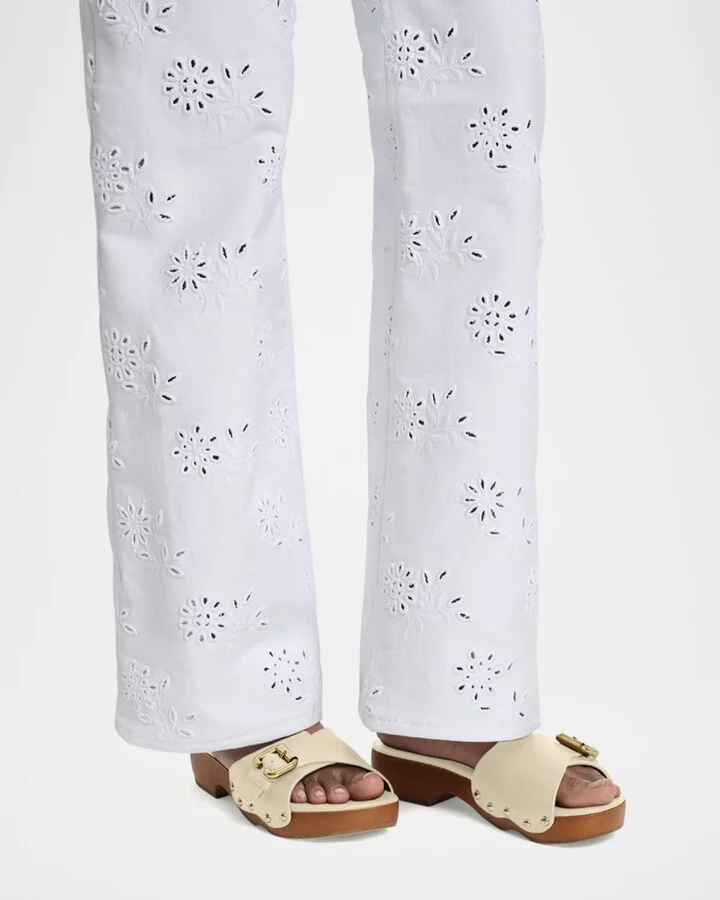 Jeannette Leather Buckle Clog Sandals - Image 6