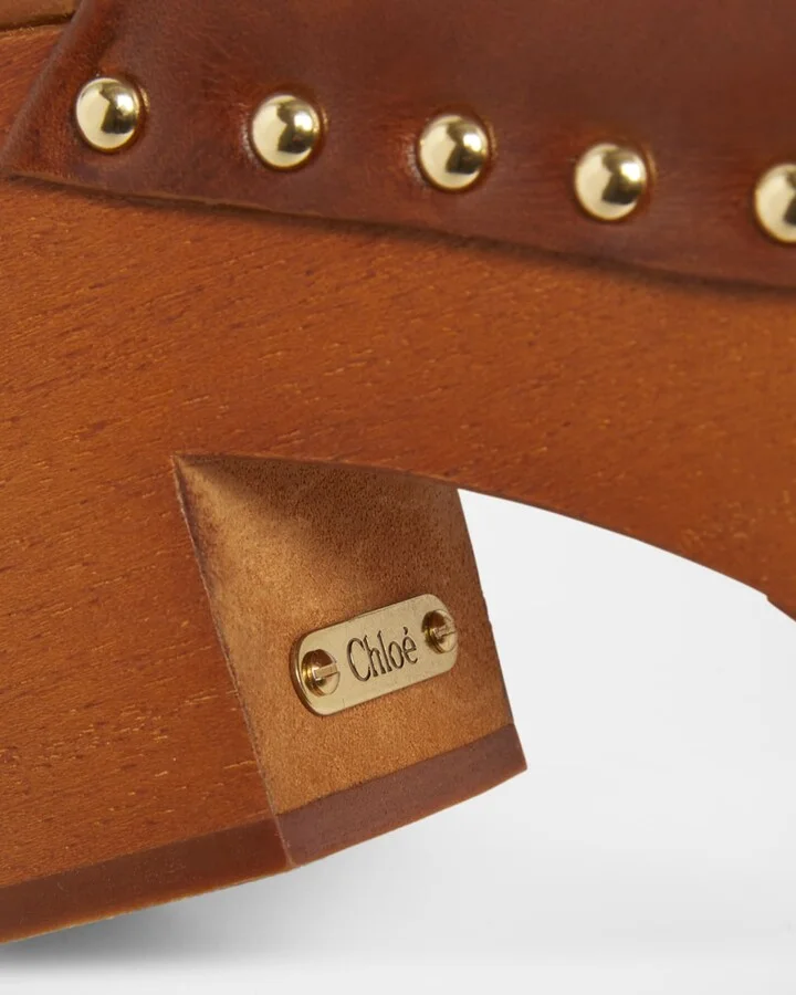 Jeannette Leather Slingback Platform Clogs - Image 2