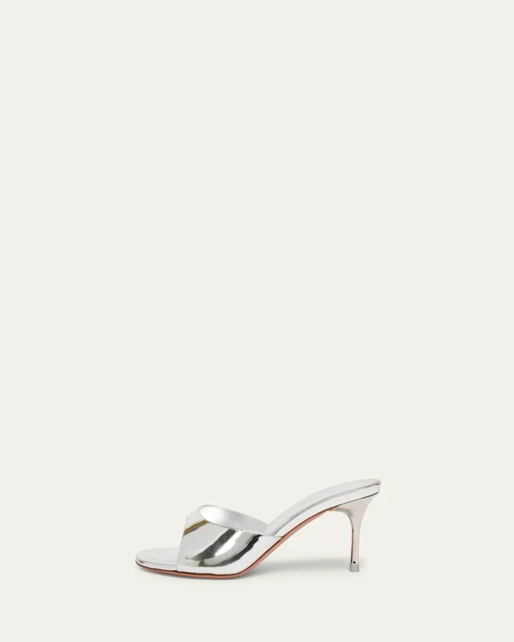 Jeannie Metallic Stiletto Slide Sandals - Image 2