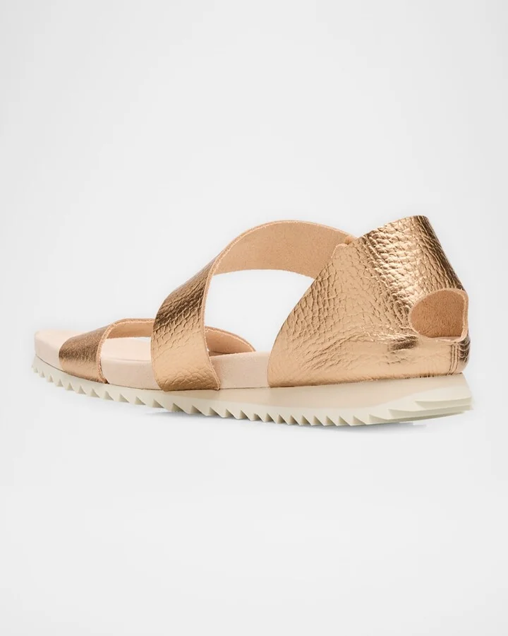 Jedda Metallic Ankle-Grip Comfort Sandals - Image 4