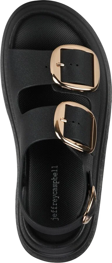 Jeffrey Campbell Blithe Flatform Footbed Sandals - Cream/Silver - Image 8