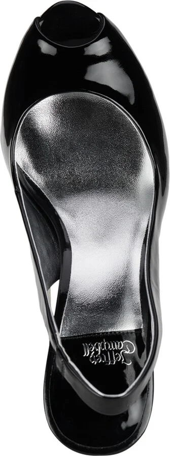 Jeffrey Campbell Charis Peep-Toe Slingback Pumps - White Patent/Silver - Image 8