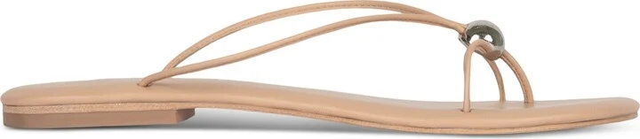 Jeffrey Campbell Cherished Dome-Stud Strappy Flat Sandals - Buff/Silver - Image 2