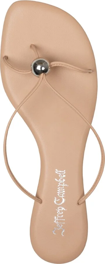 Jeffrey Campbell Cherished Dome-Stud Strappy Flat Sandals - Buff/Silver - Image 4