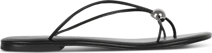 Jeffrey Campbell Cherished Dome-Stud Strappy Flat Sandals - Buff/Silver - Image 6