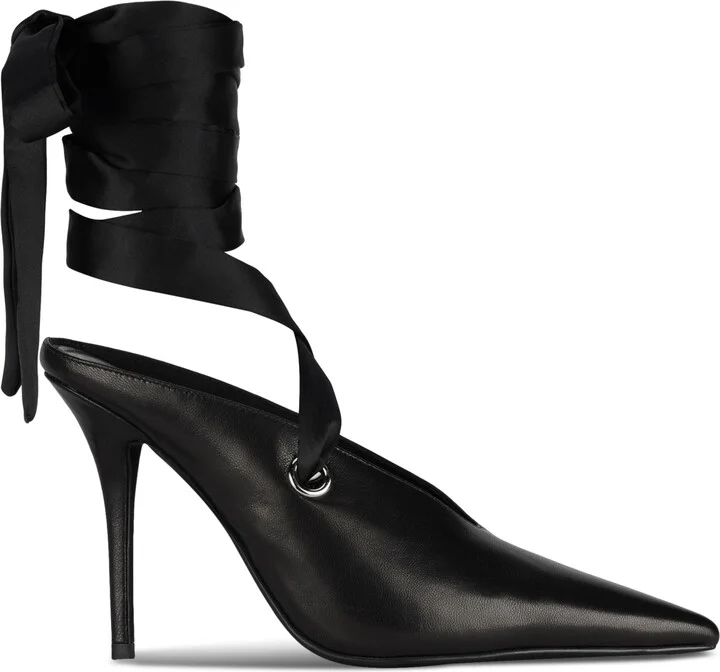 Jeffrey Campbell Grateau Sculpted High-Heel Lace-Up Mules - Image 6