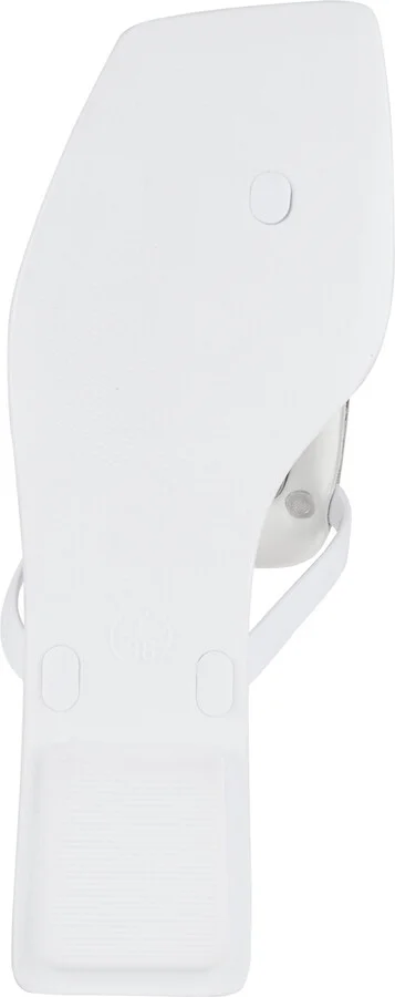 Jeffrey Campbell Linques-j Embellished T-Strap Flat Jelly Sandals - White Shiny/Silver - Image 5
