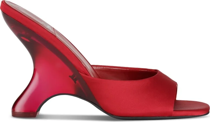 Jeffrey Campbell Mew-2 Sculpted Vinyl Wedge Sandals - Image 2