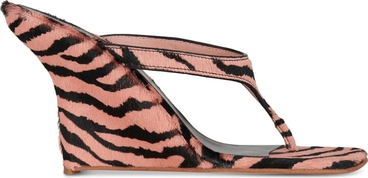 Jeffrey Campbell Romee-f Sculpted Wedge Thong Sandals - Image 7