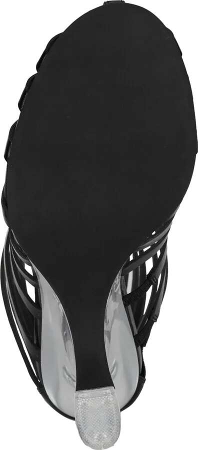 Jeffrey Campbell Santigold Sculpted Strappy High-Heel Dress Sandals - Black Shiny/Clear - Image 5