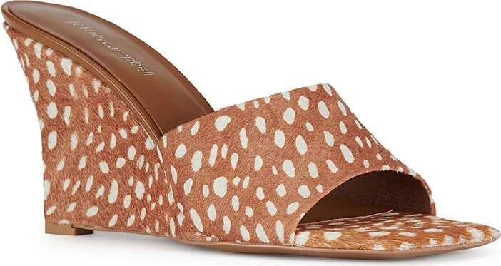 Jeffrey Campbell Women's Capital-f Calf Hair Wedge Sandals