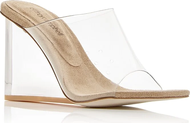 Jeffrey Campbell Women's Clear Wedge Slide Sandals