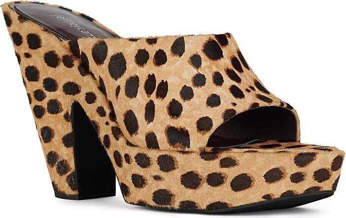 Jeffrey Campbell Women's Enriched Calf Hair High Heel Platform Sandals