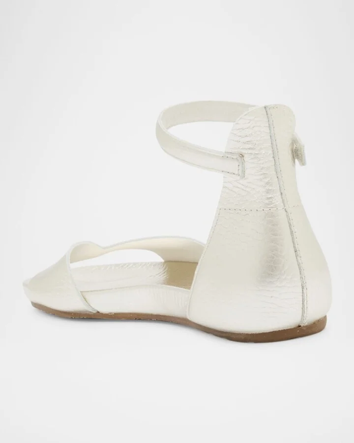 Jela Grip-Strap Metallic Leather Sandals - Image 2