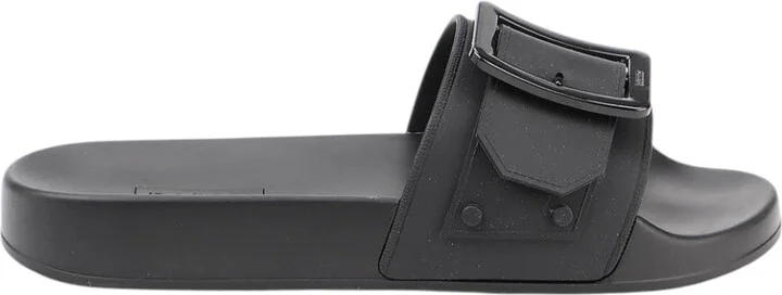 Jeline 6231191 Women's Black Rubber Slide Sandals