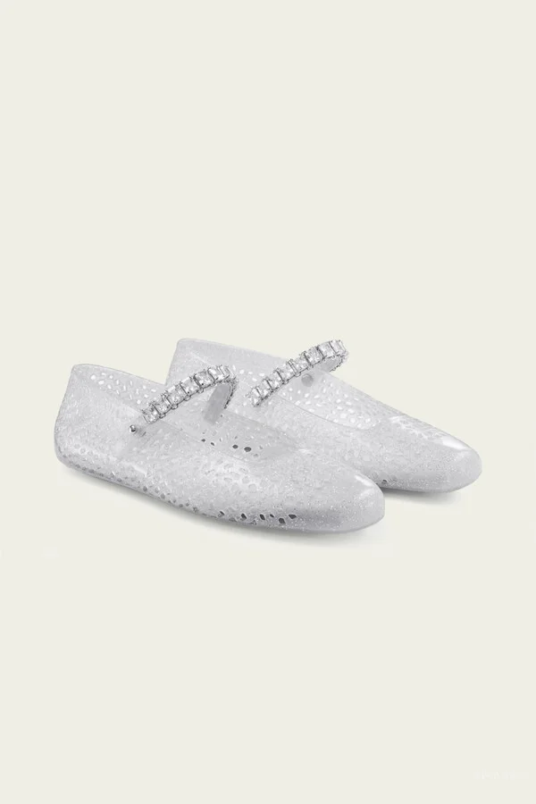 Jelly Ballerina Flats in Clear - Image 2