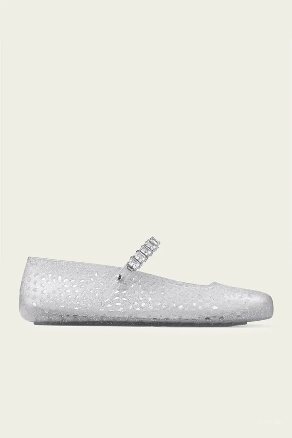 Jelly Ballerina Flats in Clear