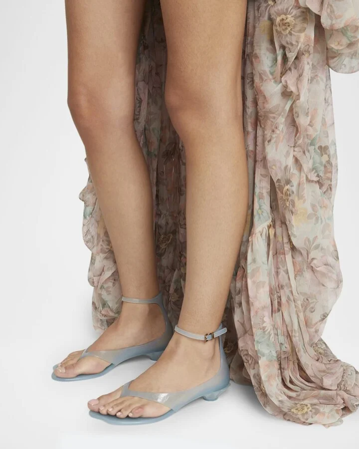Jelly Thong Ankle-Strap Sandals - Image 3
